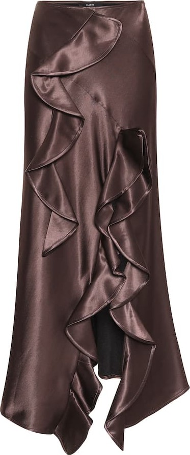 Ellery Salero satin midi skirt