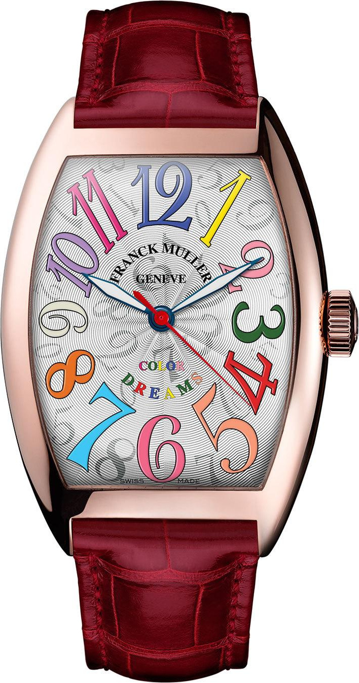 Franck Muller Cintree Curvex 18K Rose Gold Watch with Alligator Strap