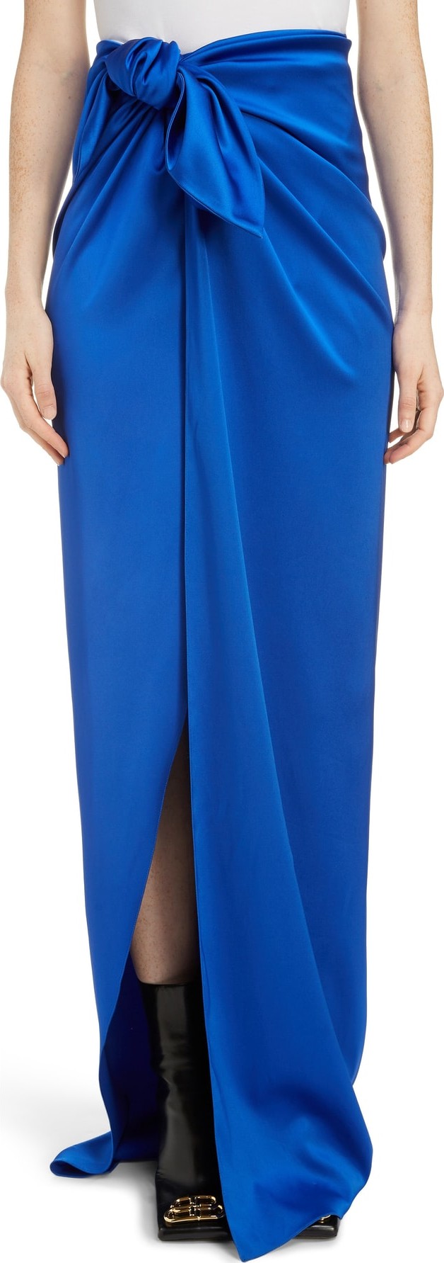 Balenciaga Stretch Satin Wrap Skirt