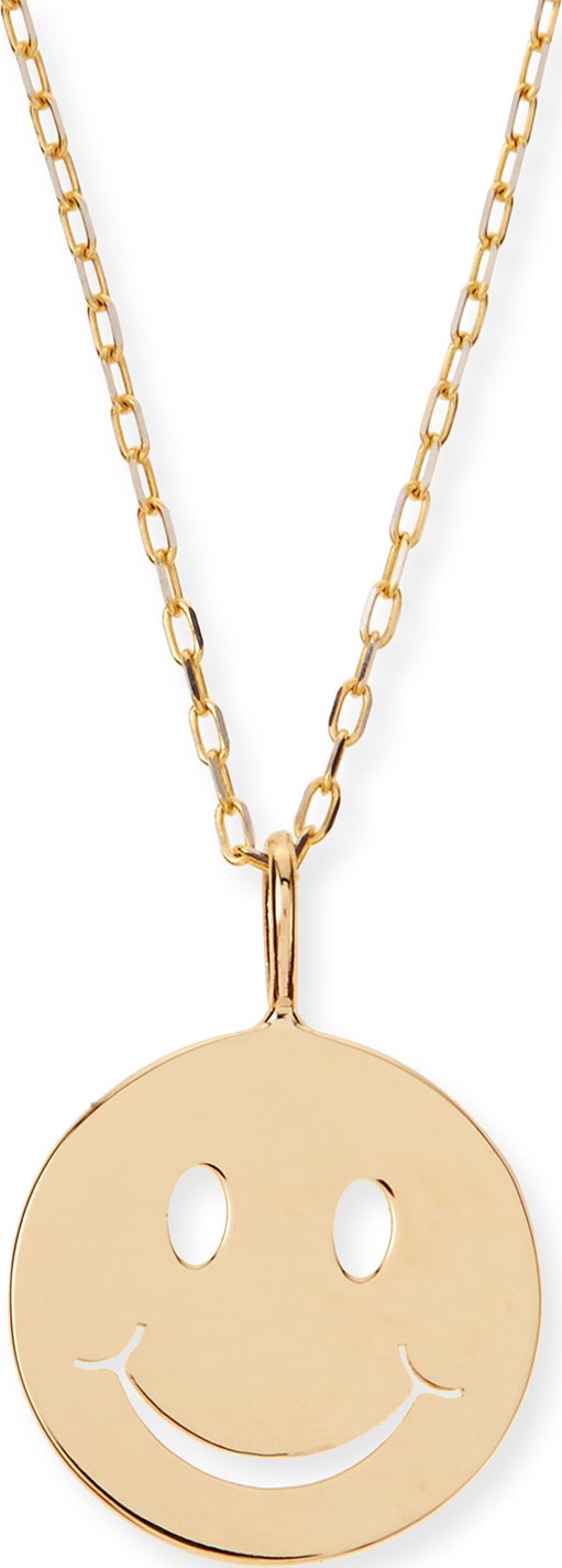 Sydney Evan 14k Yellow Gold Pure Mini Happy Charm Necklace