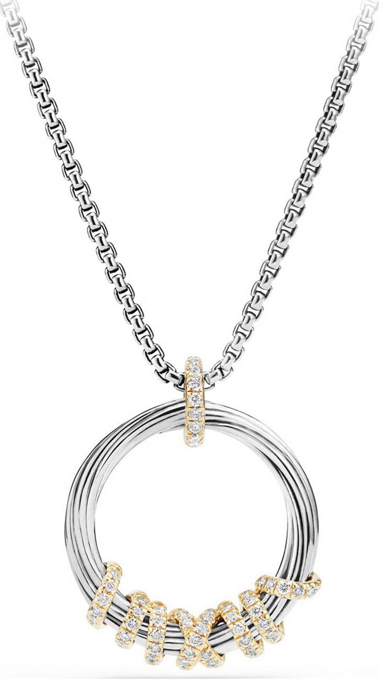 David Yurman Helena Small Pendant Necklace with Diamonds