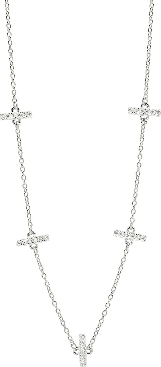 Freida Rothman Radiance Pave Station Necklace, Rhodium