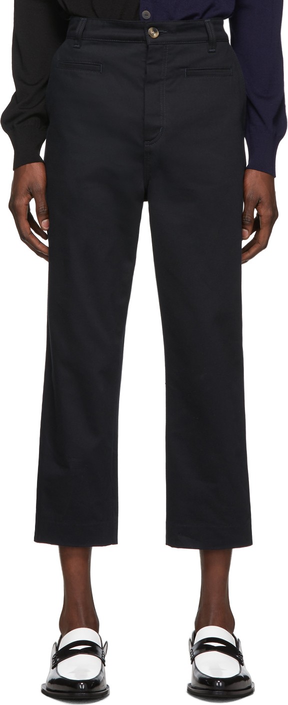 LOEWE Navy Fisherman Trousers