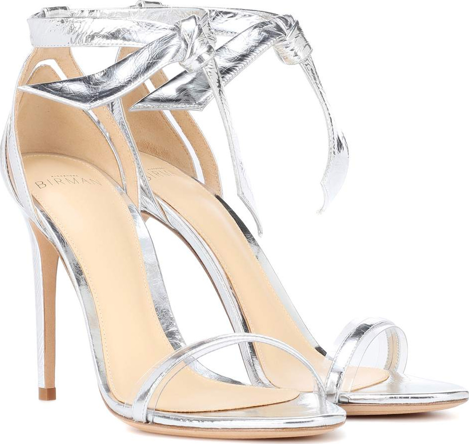 Alexandre Birman Clarita metallic leather sandals