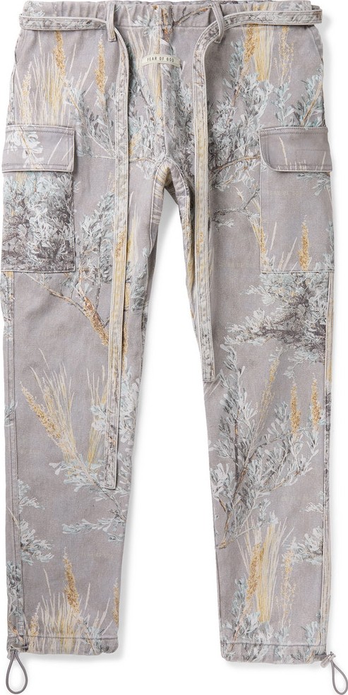 Fear of God Tapered Printed Denim Cargo Trousers