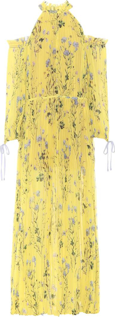 Self Portrait Floral cold-shoulder maxi dress