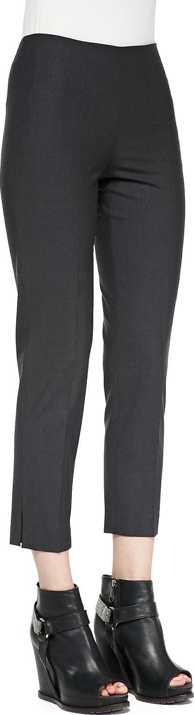 Brunello Cucinelli Cropped Lightweight Wool-Blend Pants