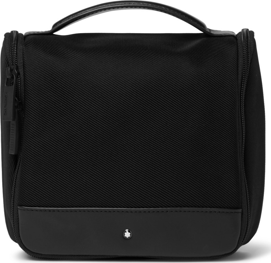 Montblanc Nightflight Leather-Trimmed Canvas Wash Bag