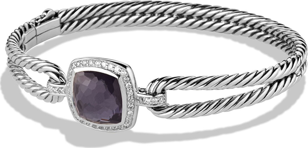 David Yurman Albion Bracelet with Blue Topaz and Diamonds
