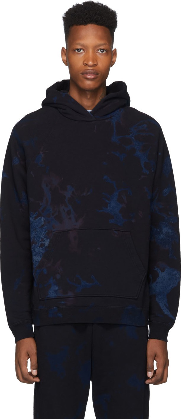 John Elliott Indigo Double Dye Raglan Hoodie