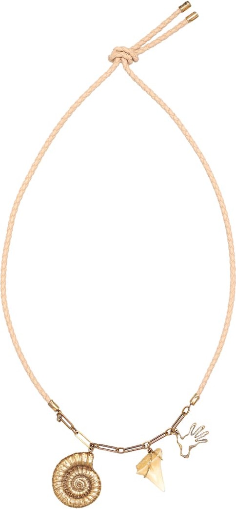 Acne Studios Leather charm necklace