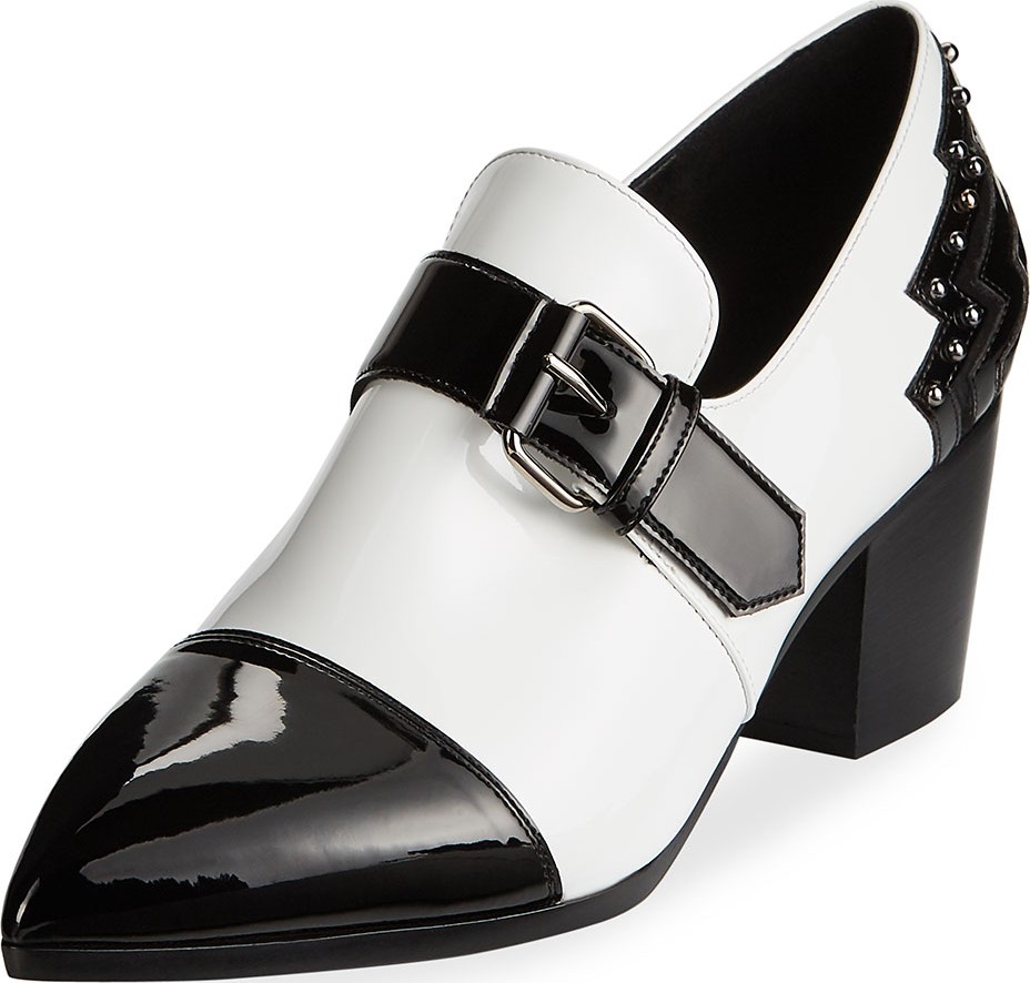 Balmain Patent Leather Monk-Strap Loafers