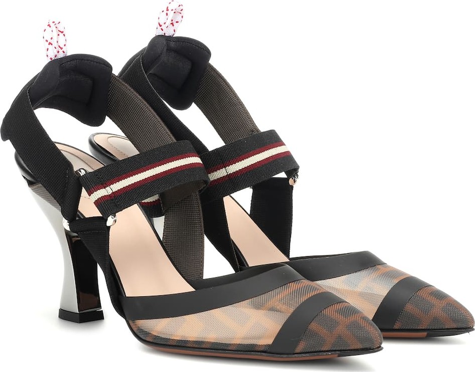 Fendi Colibri slingback kitten heel pumps