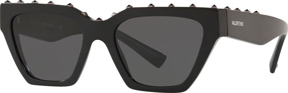 Valentino Rockstud Acetate Rectangle Sunglasses