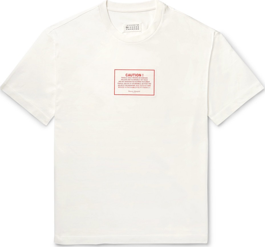 Maison Margiela Oversized Appliquéd Cotton-Jersey T-Shirt