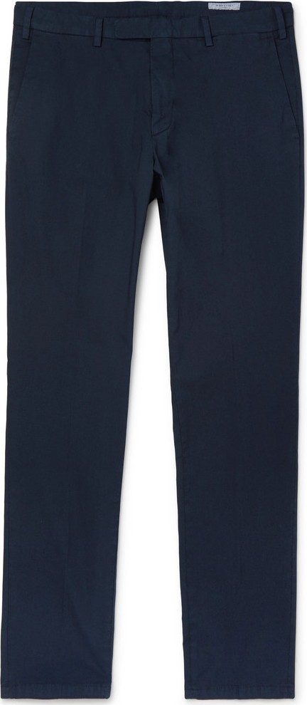 Boglioli Slim-Fit Cotton-Blend Poplin Trousers