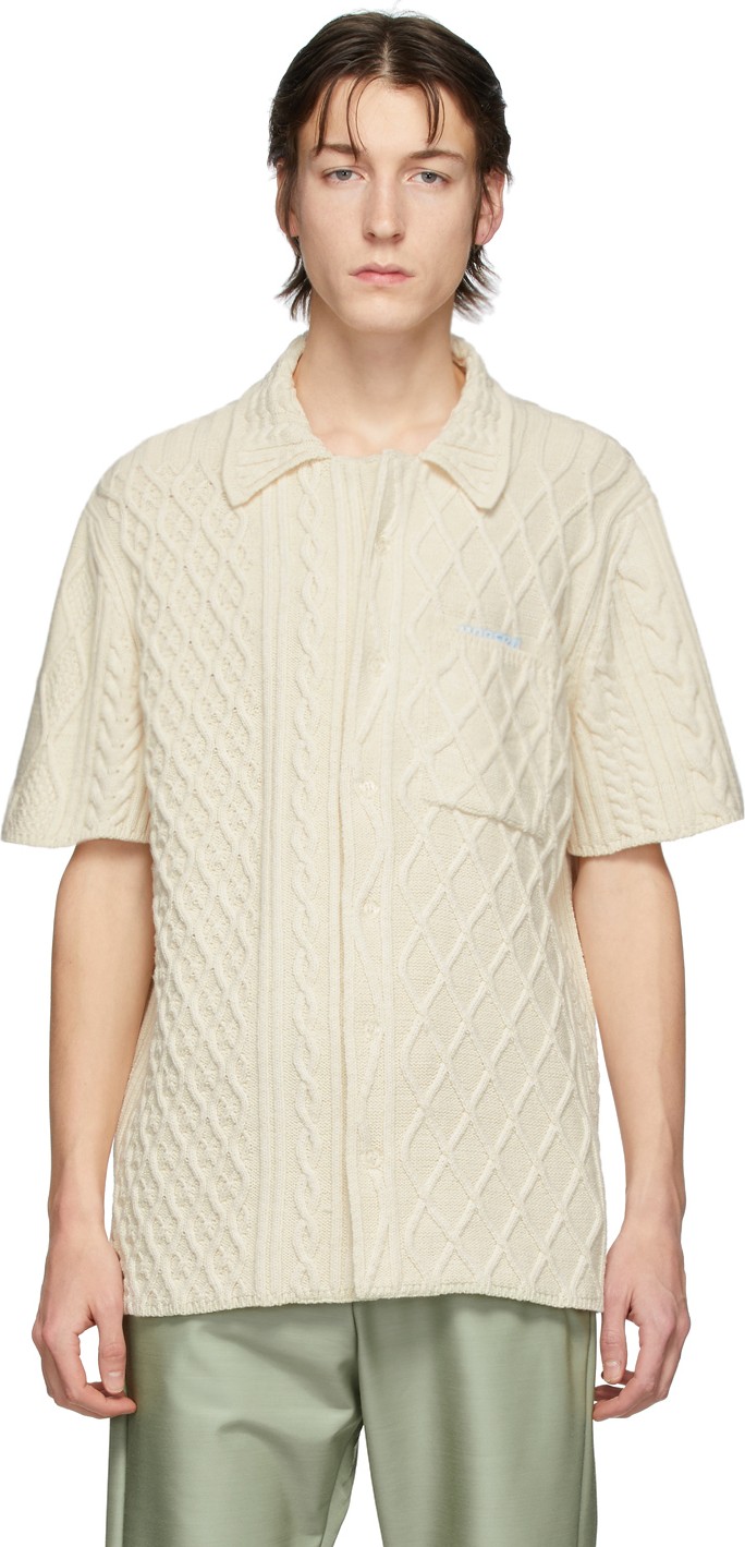 Off White Off-White Cable Knit Short Sleeve Shirt