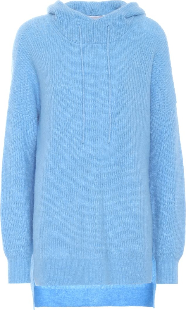 Ganni Hooded alpaca and wool-blend sweater