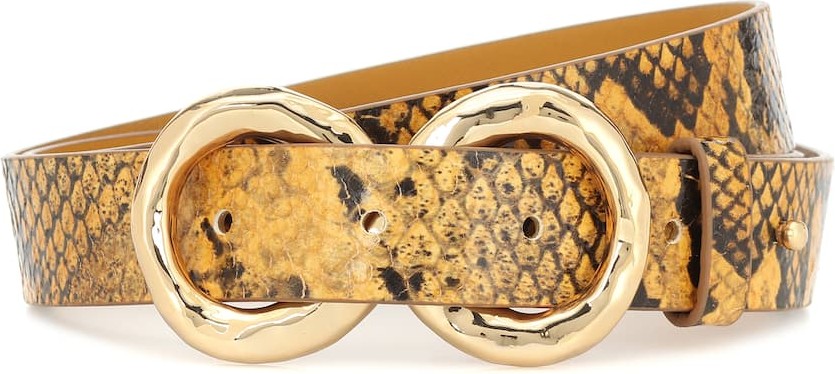 Rejina Pyo Infinity python-effect leather belt
