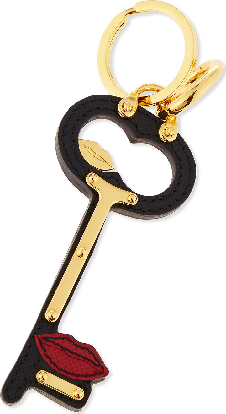 Prada Lips Key Charm, Black/Red (Nero/Fuoco)