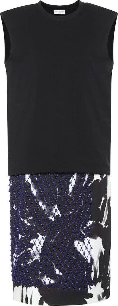 Dries Van Noten Embellished cotton dress