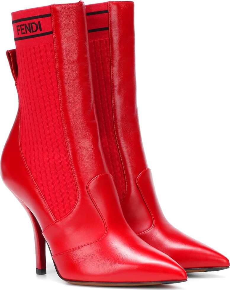 Fendi Leather ankle boots