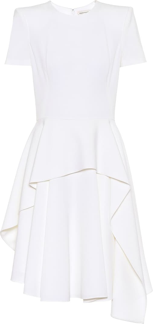 Alexander McQueen Asymmetric wool-crêpe dress