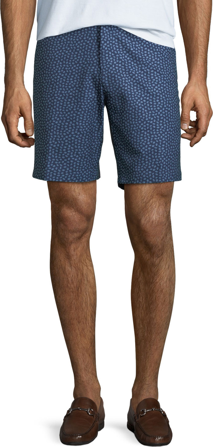 Peter Millar Men's Paisley Pine-Print Shorts