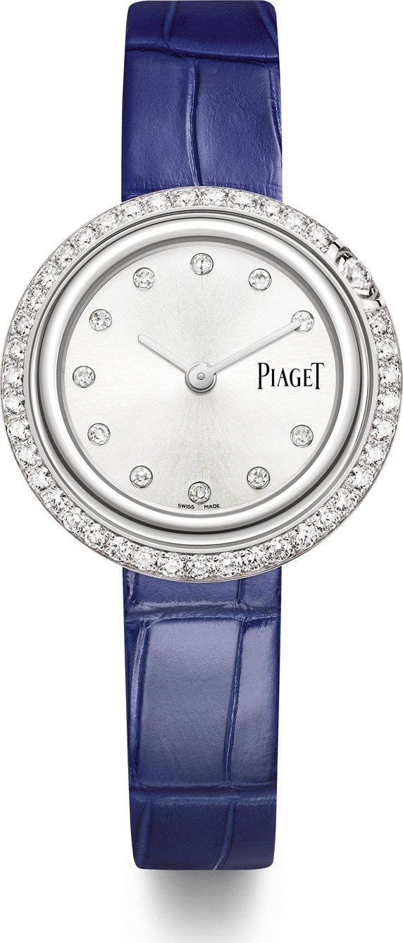 Piaget Possession 18k White Gold & Diamond Alligator Watch