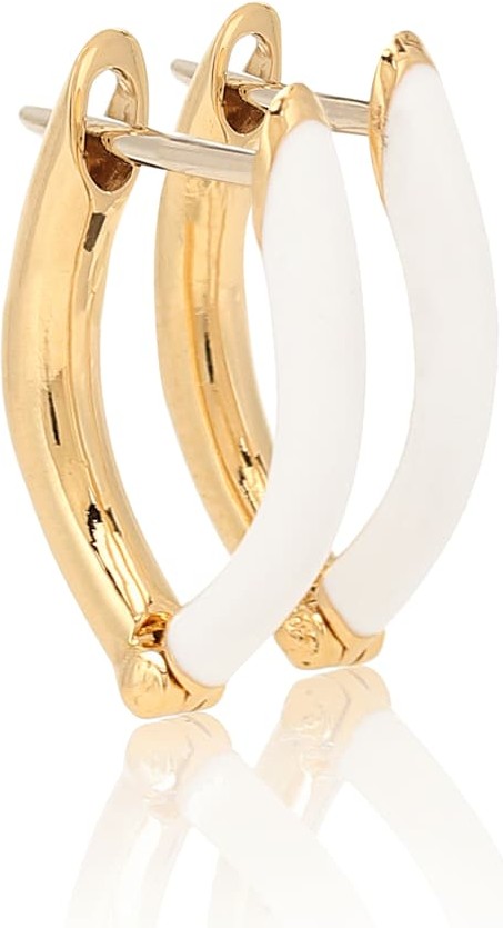 Melissa Kaye Cristina Small 18kt gold hoop earrings