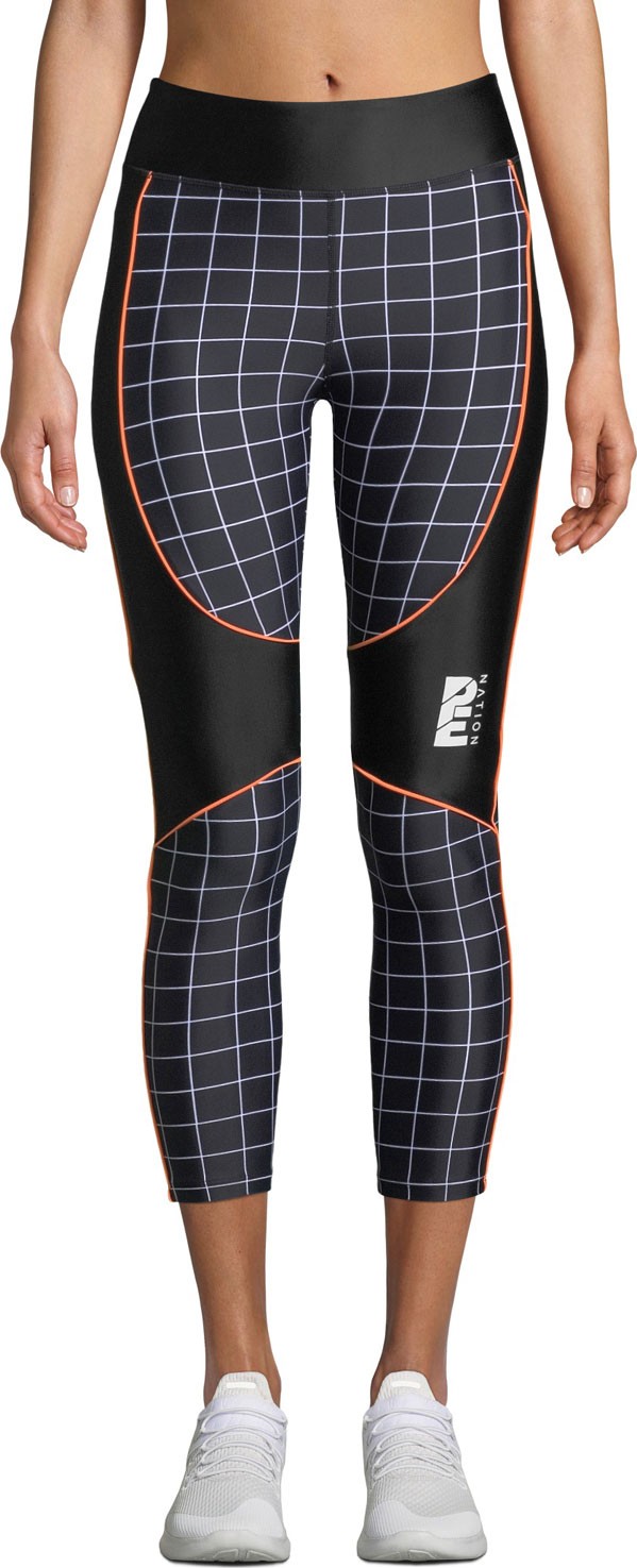 P.E Nation The Hammer Throw Cropped Performance Leggings