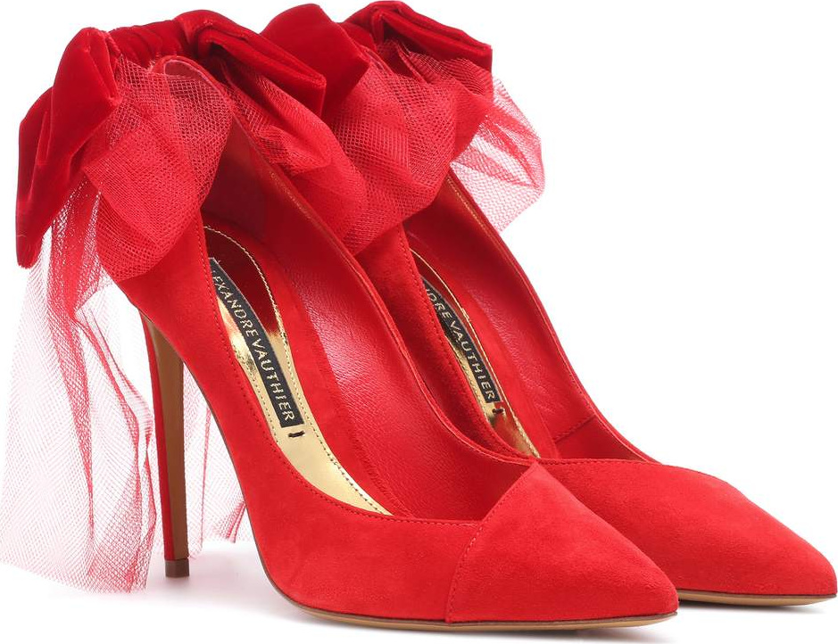 Alexandre Vauthier Vivian Bow suede pumps