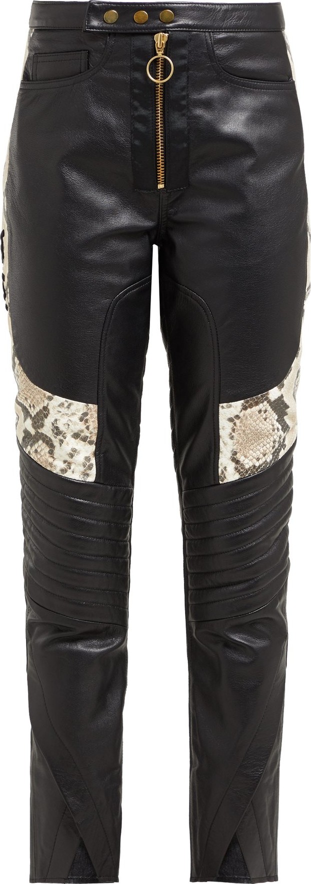 Marques'Almeida Panelled leather biker trousers