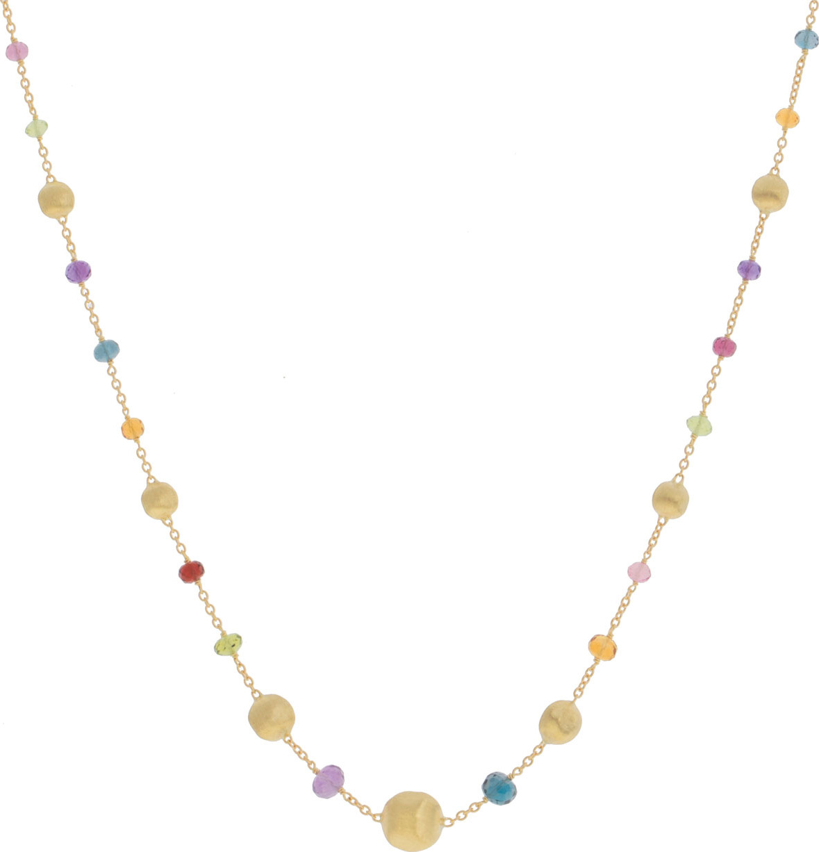 Marco Bicego Africa 18k Mixed Gemstone Short Necklace