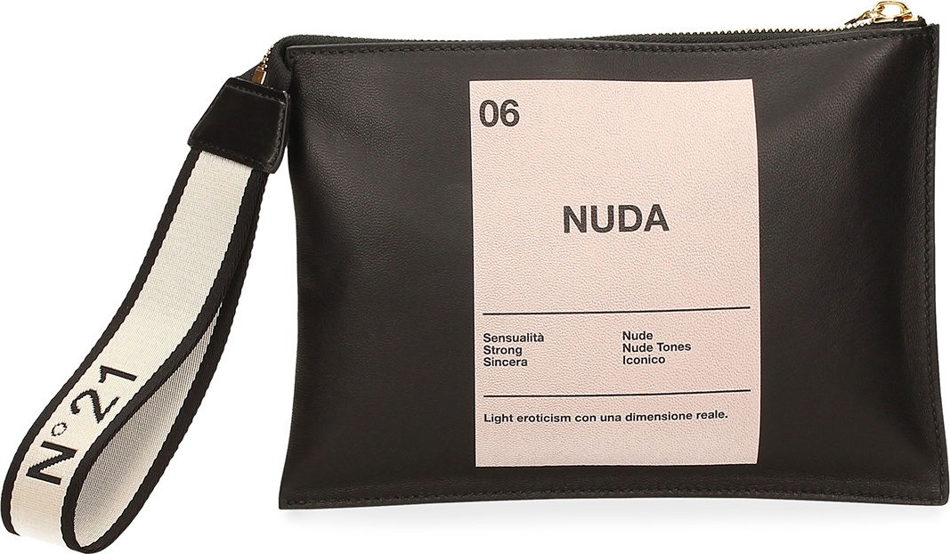 Nº21 Medium Numerology Logo Wristlet Pouch Bag