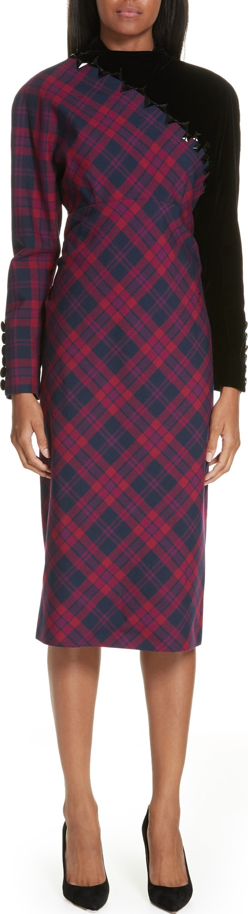 MARC JACOBS Embellished Plaid Dress