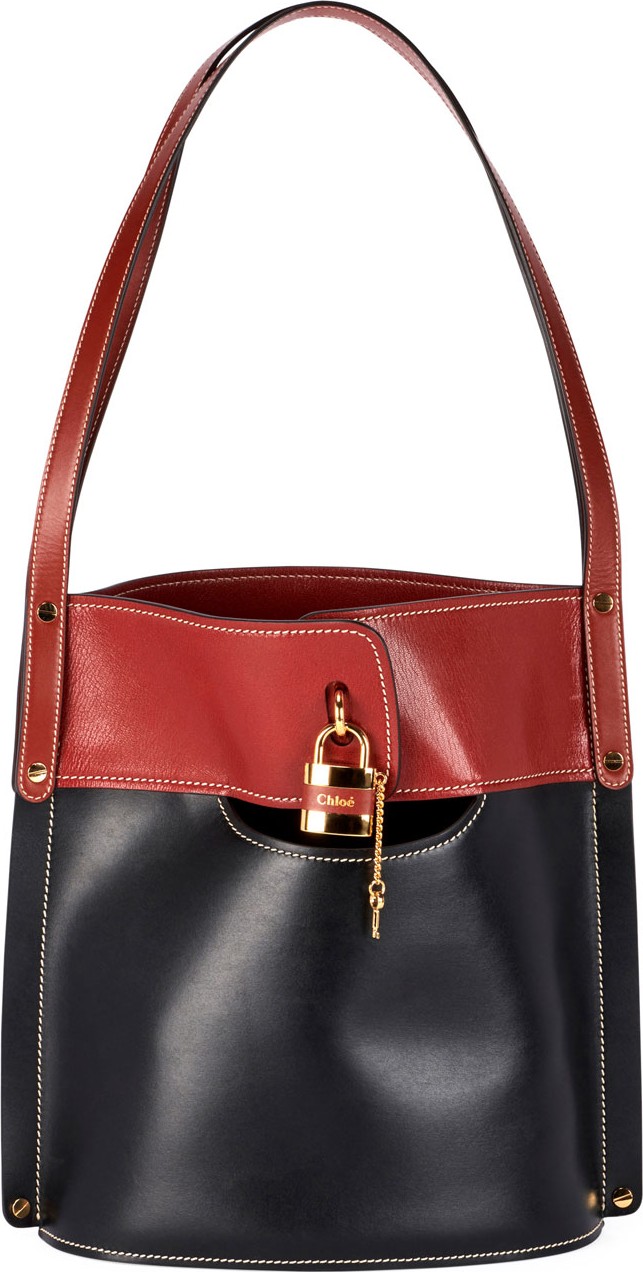 Chloe Aby Two-Tone Bucket Bag