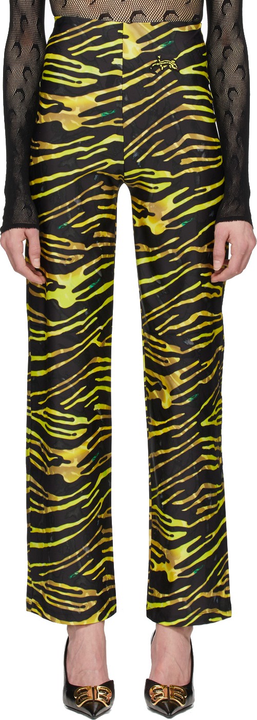 Marine Serre Black & Yellow Yoga Lounge Pants