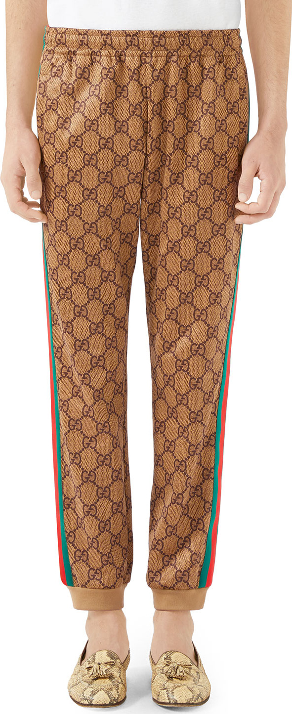 Gucci Men's Large Vintage Logo-Print Track Pants