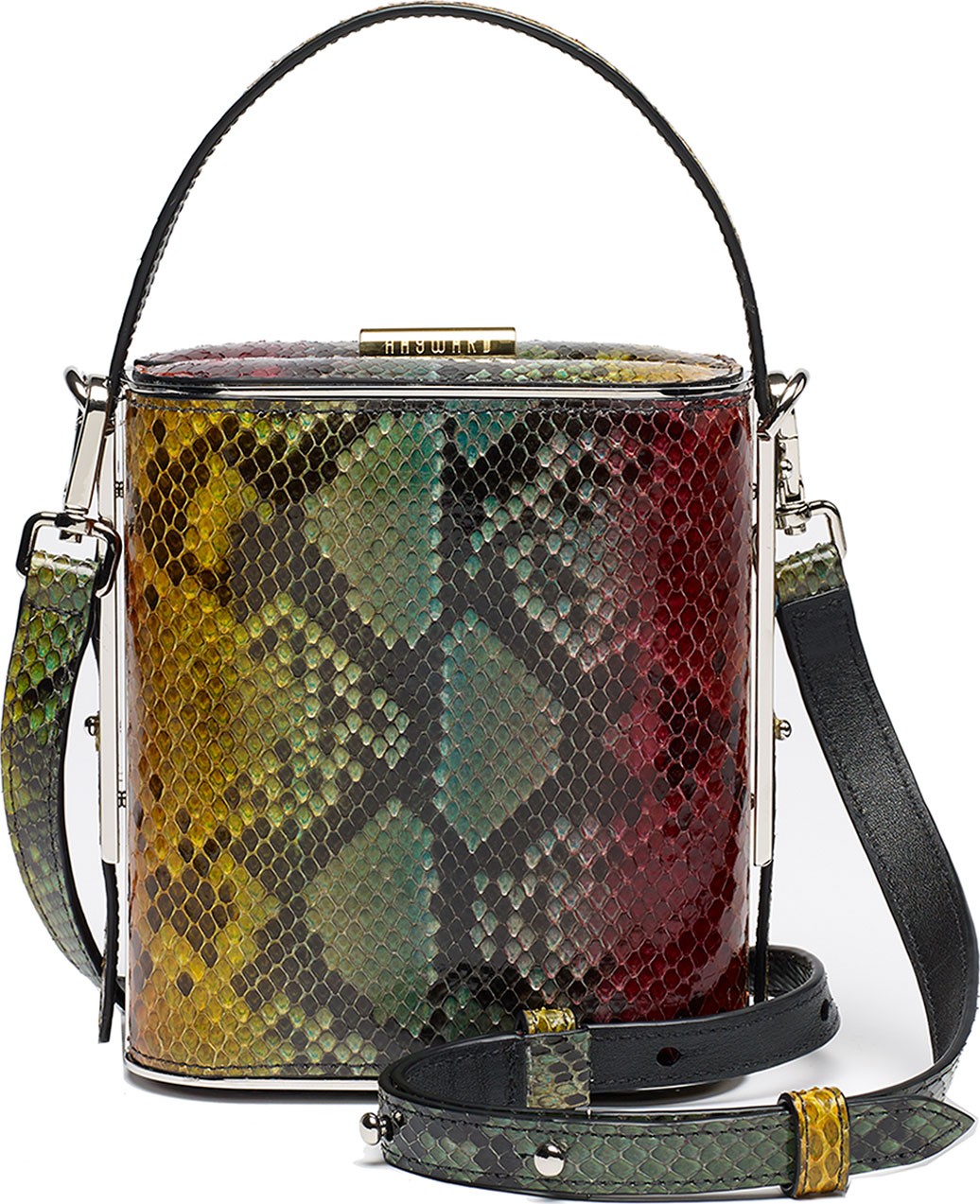 Hayward Field Python Top Handle Bag