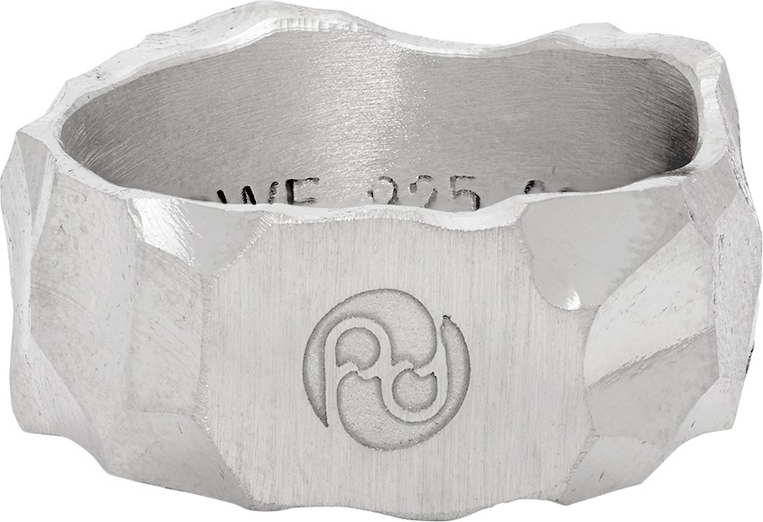 All Blues Silver Carved Rauk Narrow Ring