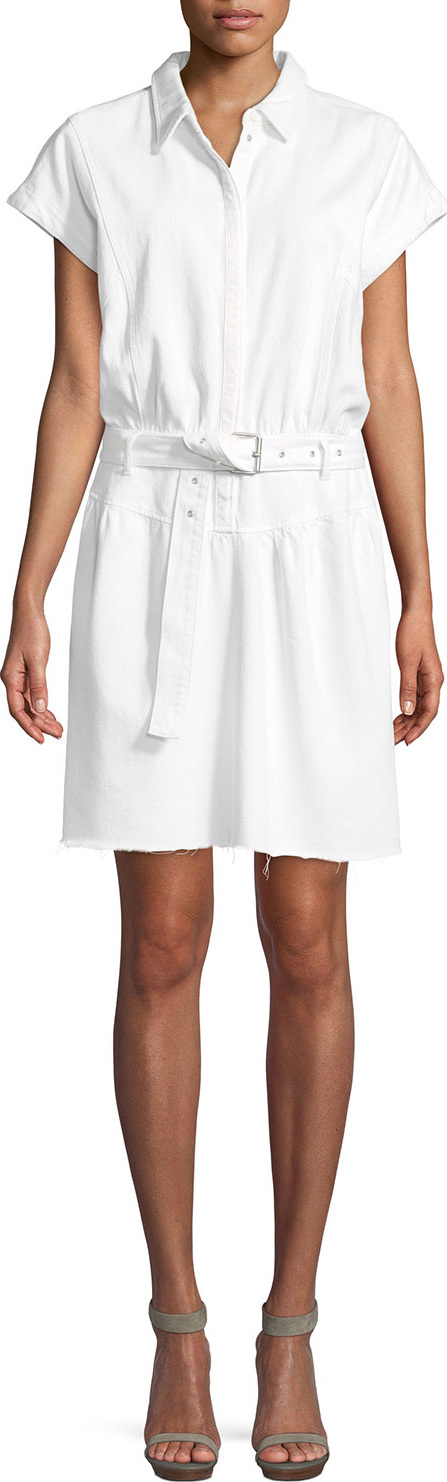 PAIGE Celina Belted Mini Shirtdress