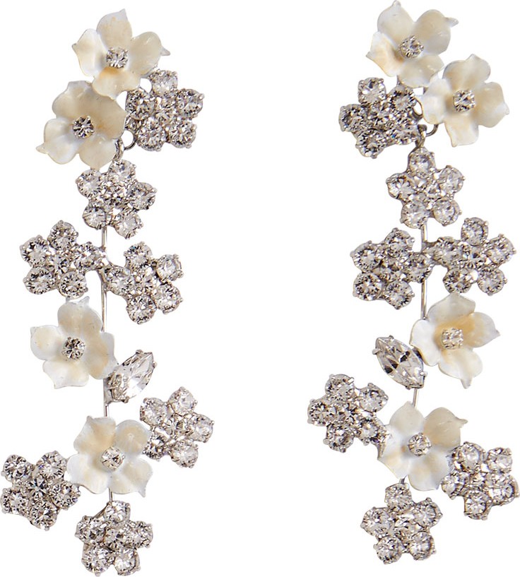 Jennifer Behr Delphine Crystal Violet Earrings