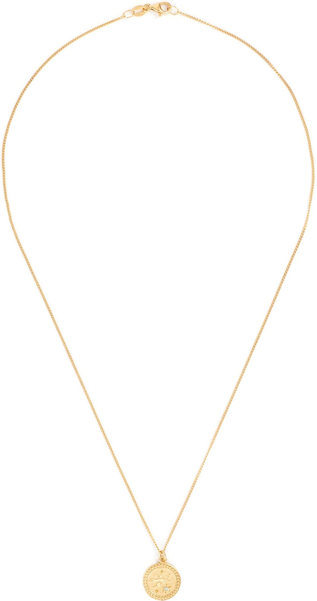 Meadowlark 'Amulet Peace' green sapphire gold plated necklace