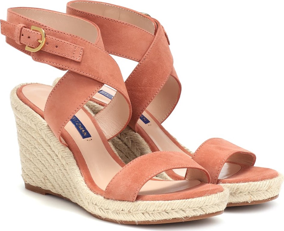 Stuart Weitzman Lexia suede wedge sandals