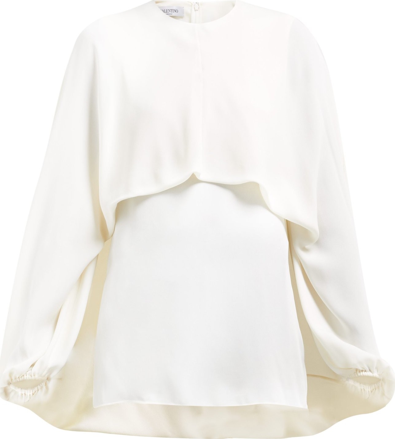 Valentino Draped-front silk blouse