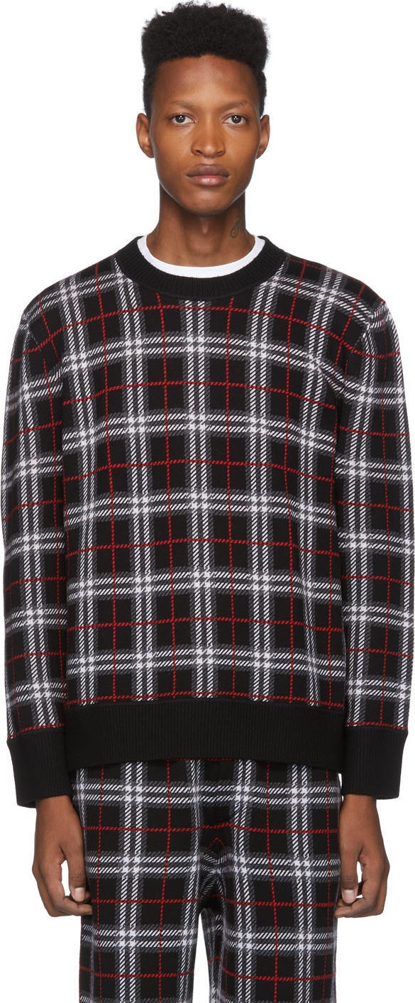 Burberry London England Black Check Fletcher Sweater