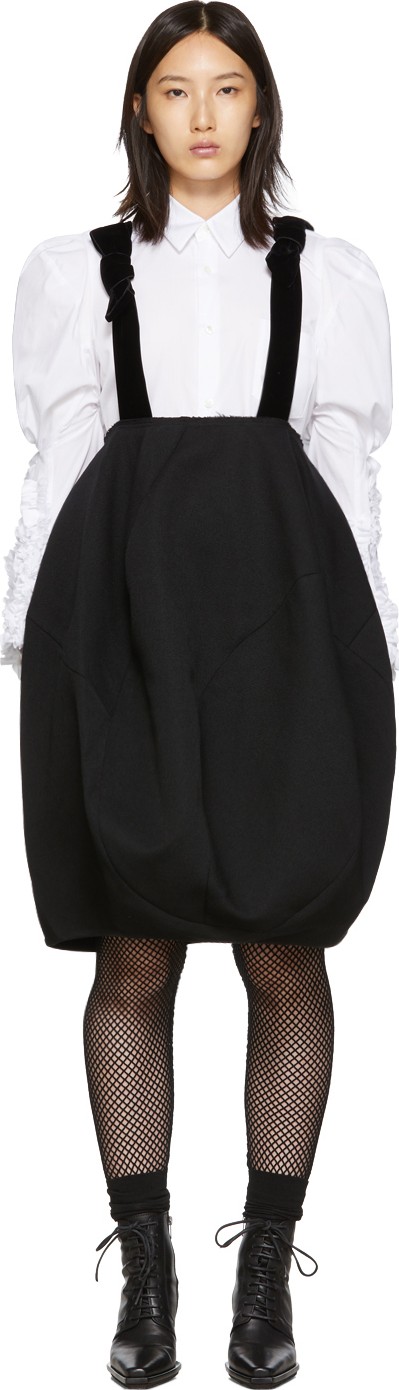 Comme Des Garcons Black Bubble Suspender Skirt