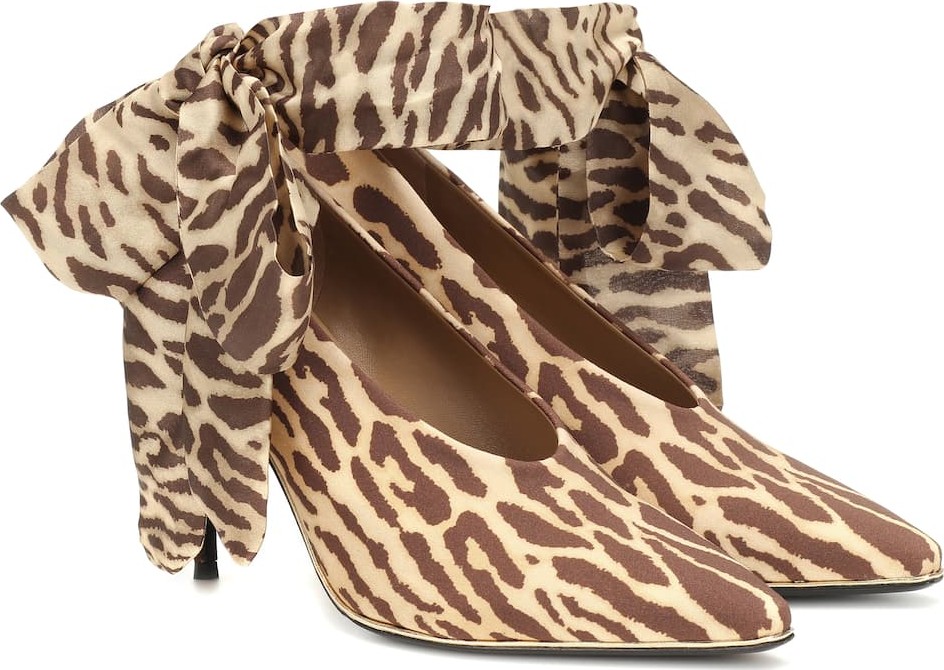 Zimmermann Leopard stretch-knit pumps