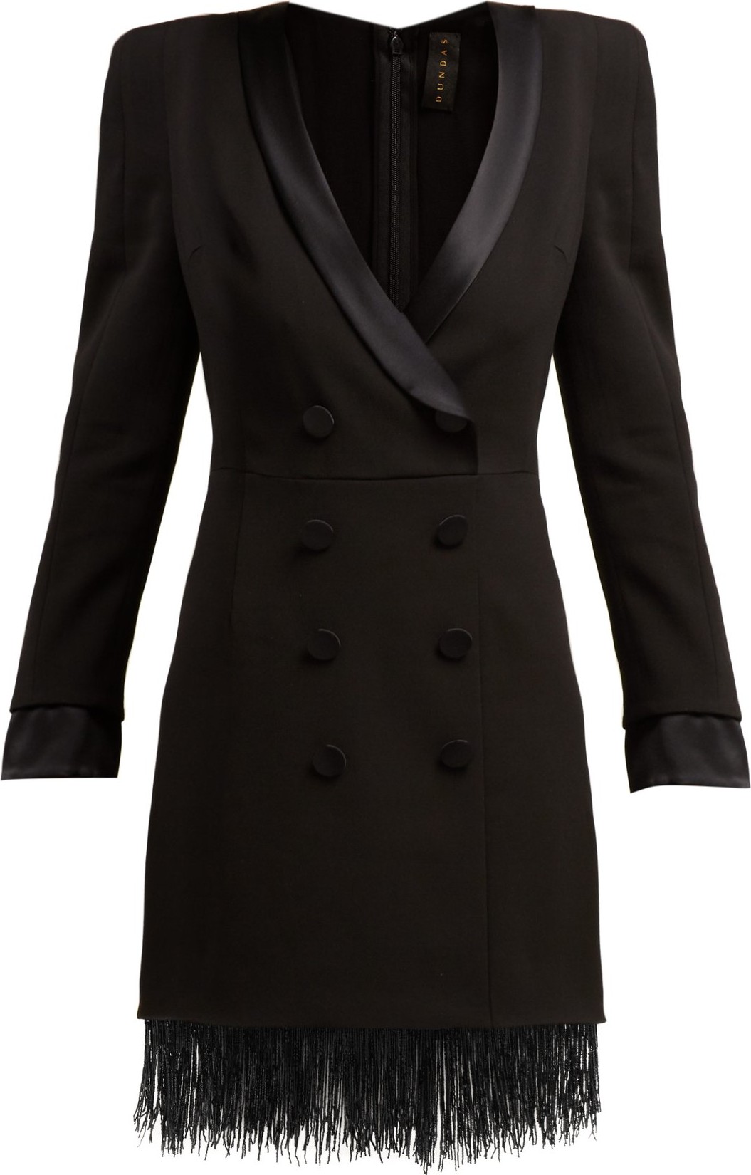 Dundas Tuxedo double-breasted crepe mini dress